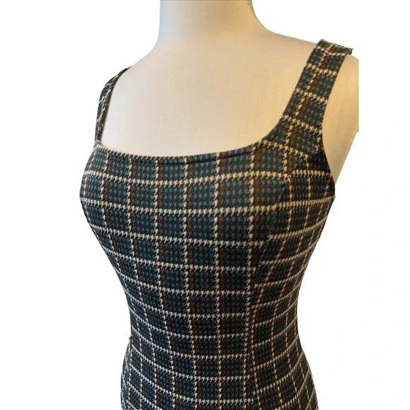 Stitch & Pine Bodycon Plaid Dress Women's S Y2K Sexy Grunge Schoolgirl Academia - Picture 2 of 10